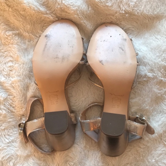 Nina Clear and Gold Heels Size 9/Eu 40 - Picture 4 of 8